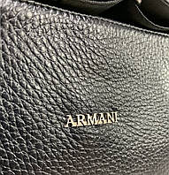 Мужская кожаная сумка планшетка в стиле Armani черная, барсетка на плечо натуральная кожа Армани хорошее