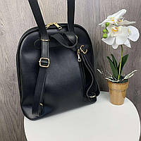 Женский городской рюкзак сумка под рептилию черный, сумка-рюкзак женская 2 в 1 хорошее качество