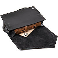 Женская стильная сумка из натуральной кожи GRANDE PELLE 11434 Черный хорошее качество