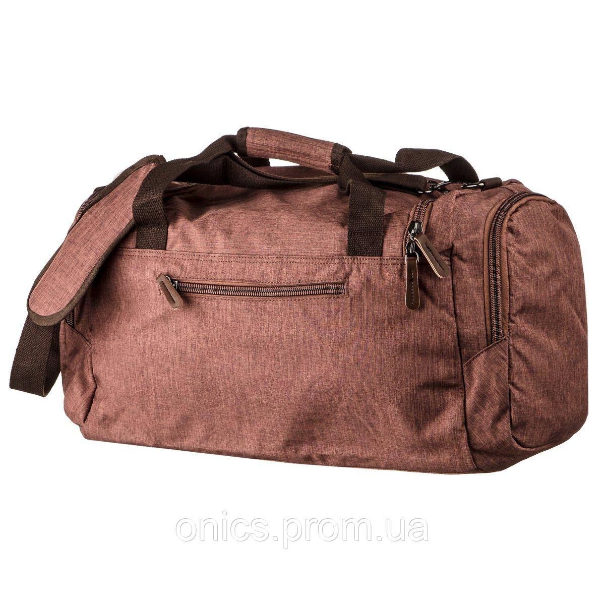 Дорожная сумка текстильная Vintage 20138 Коричневая хорошее качество - фото 3 - id-p1946677676