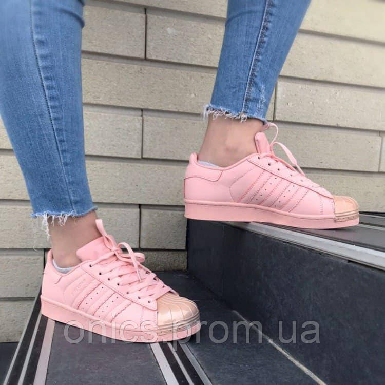 Pink adidas superstar size 1 sale