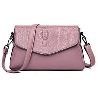 Женская сумочка клатч с крокодилом, мини сумка на плечо Фиолетовый хорошее качество