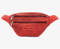 Поясная кожаная сумка красная Hill Burry HB3108red хорошее качество