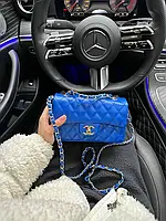 Chanel 1,55 Blue 21х13х6 хорошее качество женские сумочки и клатчи хорошее качество