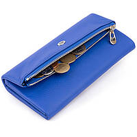 Клатч конверт с карманом для мобильного кожаный женский ST Leather 19268 Синий хорошее качество