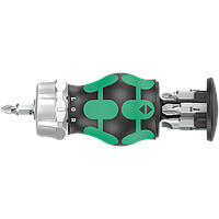 Ручка с набором бит WERA Kraftform Kompakt Stubby RA 3 трещотка