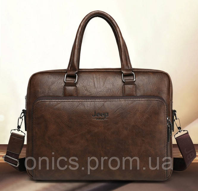 Мужской деловой портфель для документов формат А4, мужская сумка для планшета ноутбука хорошее качество - фото 2 - id-p1946664212
