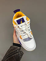 Nike Air Jordan Retro 4 Lakers хорошее качество Размер 40