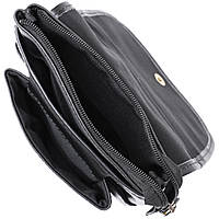 Кожаная небольшая мужская сумка через плечо Vintage 20467 Черный хорошее качество