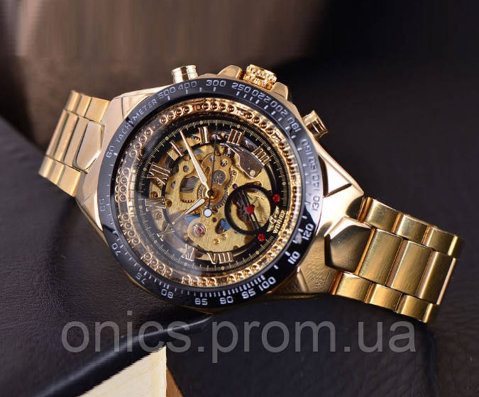 Мужские механические часы Winner Skeleton хорошее качество - фото 3 - id-p1946658507