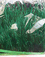 Пір'я на стрічці 8-10 см яскраво-зелене (1уп=10ярд) Ціна за 1 м