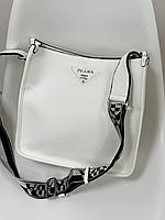 Prada Leather Hobo Bag White 29 х 26 х 11 см хорошее качество женские сумочки и клатчи хорошее качество