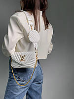 Louis Vuitton Wave Multi Pochette White/Gold хорошее качество женские сумочки и клатчи хорошее качество