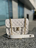 Chanel Tweed White 21x16x8 женские сумочки и клатчи хорошее качество