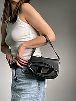 DIESEL 1DR Iconic Shoulder Bag Black 20 x 13 x 6.5 см хорошее качество женские сумочки и клатчи хорошее