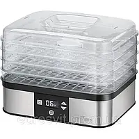 Сушарка для овочів і фруктів Profi Cook PC-DR 1116 на 4 секції 8 л/350 Вт Металік/Чорний