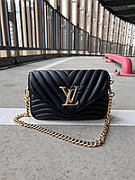 Louis Vuitton Wave Multi Pochette Black/Gold женские сумочки и клатчи хорошее качество