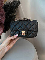 Chanel Mini Texture Black 16x10x6 хорошее качество женские сумочки и клатчи хорошее качество