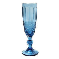 Бокал для шампанского Olens "Винтаж", OCT-DKC79318D, 180 мл, стекло, синий GG