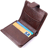 Компактный бумажник для мужчин из натуральной кожи KARYA 21326 Коричневый хорошее качество