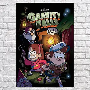 Плакат "Гравіті Фолз, Gravity Falls", 60×41см