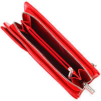 Вместительное женское портмоне клатч из натуральной кожи CANPELLINI 21535 Красное хорошее качество