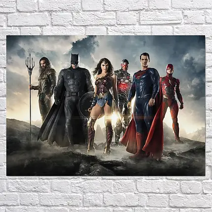 Плакат "Ліга Справедливості, Супермен, Justice League (2017)", 43×60см, фото 2