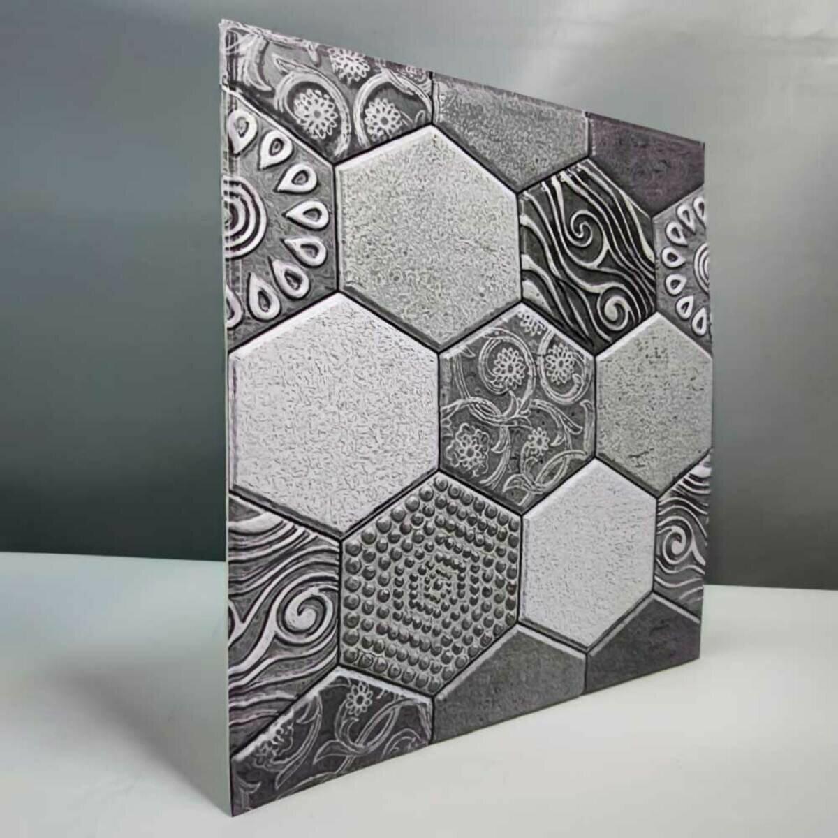 3d панелі сота, 3 д панелі самоклейка, 3 д панель, 3d панелі sticker, декоративна плитка пвх 300х300х5мм, ціна за 1 шт., фото 1
