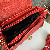 Женская мини сумочка на плечо с пуговицами, оригинальная сумка клатч для девушек Красный хорошее качество
