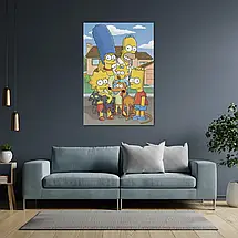 Плакат "Родина Сімпсонів на вулиці, Simpsons", 60×41см, фото 3