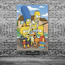 Плакат "Родина Сімпсонів на вулиці, Simpsons", 60×41см, фото 3