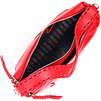 Вместительная женская сумка KARYA 20849 кожаная Красный хорошее качество