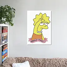 Плакат "Сімпсони, Ліза, Simpsons, Nobody cares", 60×43см, фото 2