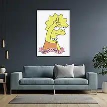 Плакат "Сімпсони, Ліза, Simpsons, Nobody cares", 60×43см, фото 3