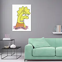 Плакат "Сімпсони, Ліза, Simpsons, Nobody cares", 60×43см, фото 2