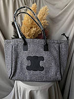 Celine shopper Grey/Black 38x25x11 хорошее качество женские сумочки и клатчи хорошее качество