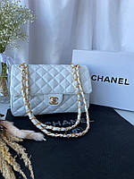 Chanel White 25x16x8 хорошее качество женские сумочки и клатчи хорошее качество