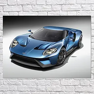 Плакат "Cуперкар Форд, Ford GT", 43×60см