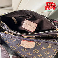 Стильная женская сумка, Lv multi pochette brown, Сумка через плечо хорошее качество