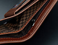 Стильный мужской кошелек портмоне классический экокожа Светло-коричневый хорошее качество