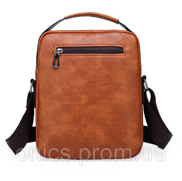 Мужская сумка планшетка Jeep повседневная, барсетка сумка-планшет для мужчин эко кожа хорошее качество - фото 9 - id-p1946665218