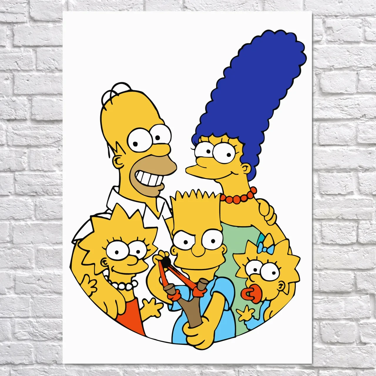 Плакат "Сімпсони та Барт з рогаткою, Simpsons", 60×43см
