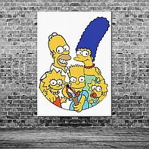 Плакат "Сімпсони та Барт з рогаткою, Simpsons", 60×43см, фото 3