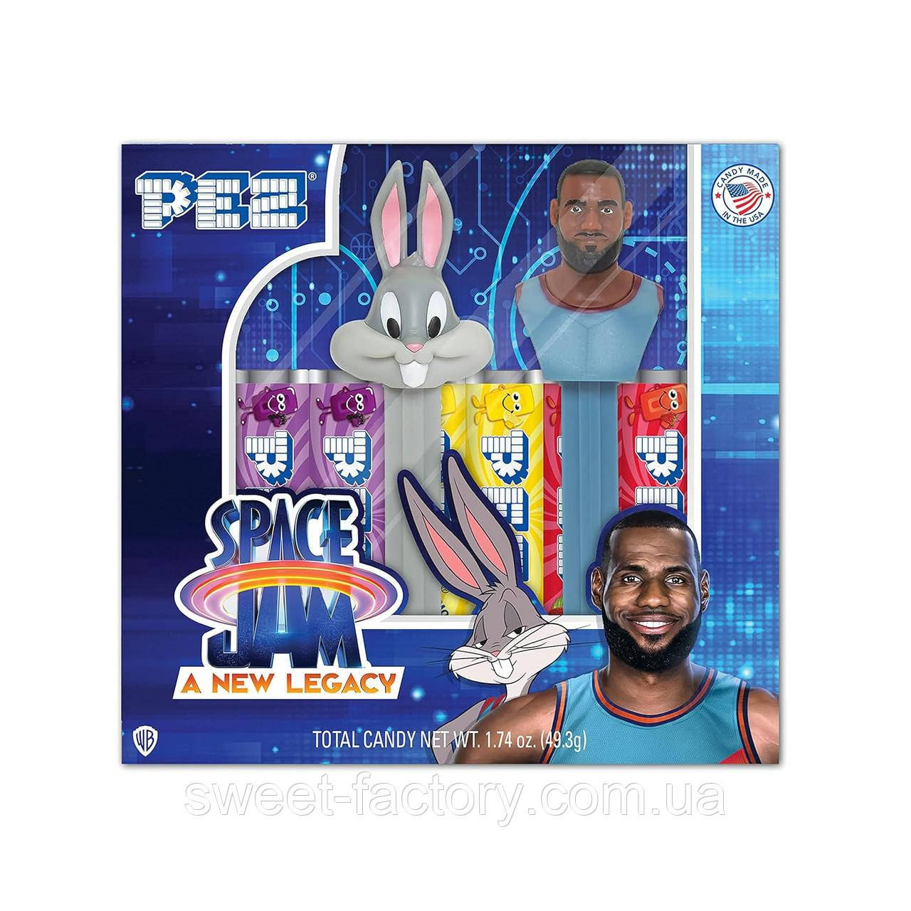 Подарунковий набір PEZ Space Jam Lebron James Bugs Bunny 6s 49g