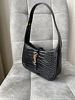 Yves Saint Laurent Hobo Black Croco 23/15 хорошее качество женские сумочки и клатчи хорошее качество