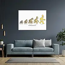 Плакат "Сімпсони, еволюція Гомера, Simpsons", 43×60см, фото 3