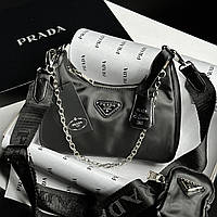 Prada Re-Edition 2005 Black 21 х 11 х 4.5 см гарна якість жіночі сумочки та клатчі гарна якість