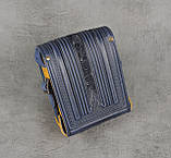 Шкіряна сумка ручної роботи з тисненим орнаментом, шкіряна сумка-барсетка через плече, фото 4