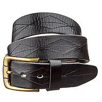 Ремінь шкіряний Vintage 20126 Чорний, гарна якість