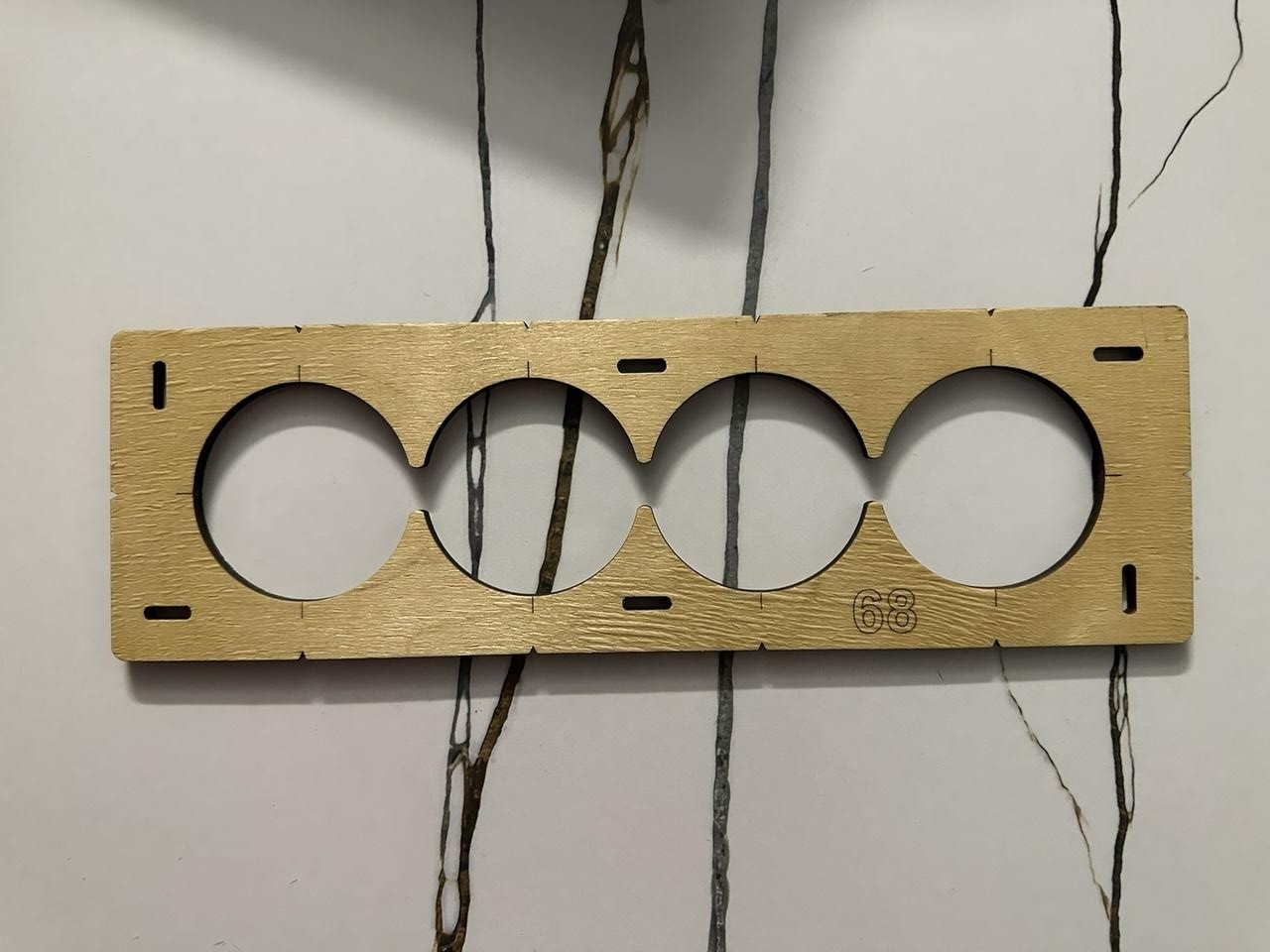 Шаблон для підрозетників v.2.0 на 4 отвори, діаметр ∅68 мм, фото 1